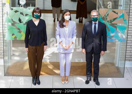 Königin Letizia nimmt am 22. September 2021 am Weltkrebsforschungstag in der Zentralstelle des AECC (Spanische Vereinigung gegen Krebs) in Madrid, Spanien, Teil. Von Archie Andrews/ABACAPRESS.COM Stockfoto
