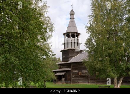 Kirche des heiligen Nikolaus des Wundertäters von High Island. Weliki Nowgorod, Russland Stockfoto