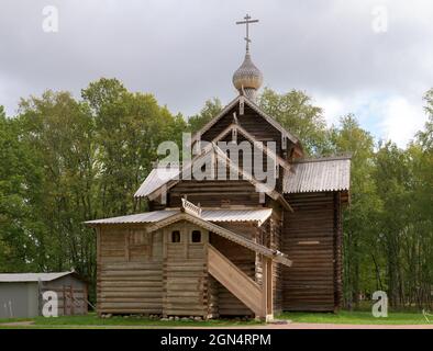 Kirche des Wundertäters Nikolaus aus Tuchol. Weliki Nowgorod, Russland Stockfoto