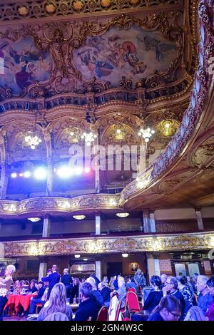 Inside Blackpool Tower Ballroom, Blackpool, Lancashire, England, Großbritannien Stockfoto