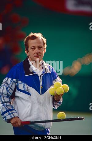 Der australische Tennistrainer Bob Brett, 80er Jahre Stockfoto