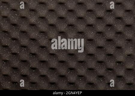 Schützende schwarze Schaumstoff Material Textur Muster Hintergrund Stockfoto