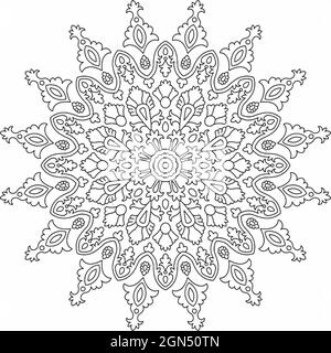 mandala-Design von Element mit dekorativem Kreismuster Stockfoto