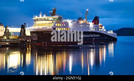 Die Caledonian MacBrayne Fähre dockte in Stornoway auf der Isle of Lewis an Stockfoto