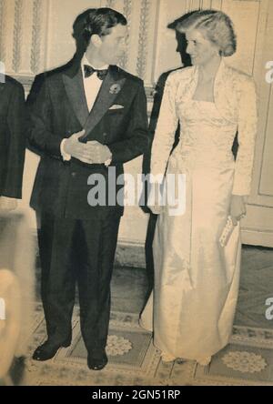 Britischer Prinz Charles von England und Lady Diana Spencer, 1989, UK Stockfoto