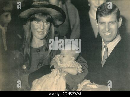 Die britische Herzogin von York Sarah Fergusson und ihre Familie, 1989 Stockfoto