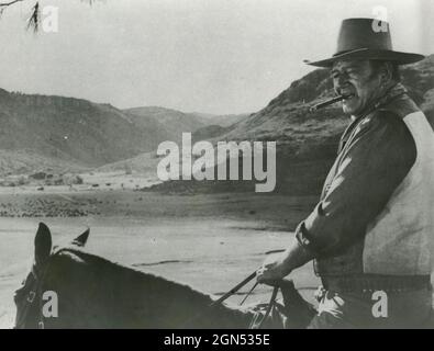 Der amerikanische Schauspieler John Wayne im Film Chisum, USA 1970 Stockfoto