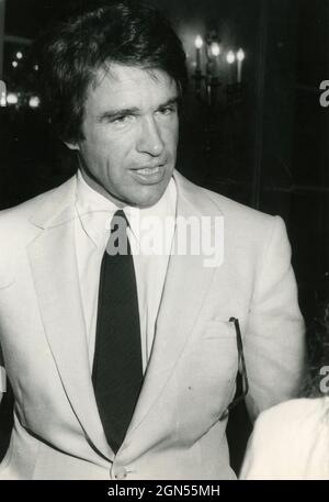 Der amerikanische Filmschauspieler Warren Beatty, 1980er Jahre Stockfoto