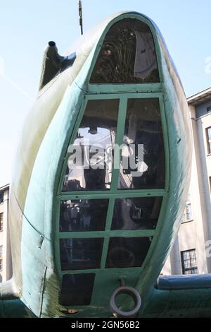 Ansicht des Cockpits von Petlakow PE-2FT, udssr II Weltkrieg Tauchbomber Flugzeug Stockfoto