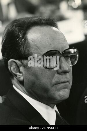 Italienischer Ökonom, Bankier und Präsident der Republik Carlo Azeglio Ciampi, 1980er Jahre Stockfoto