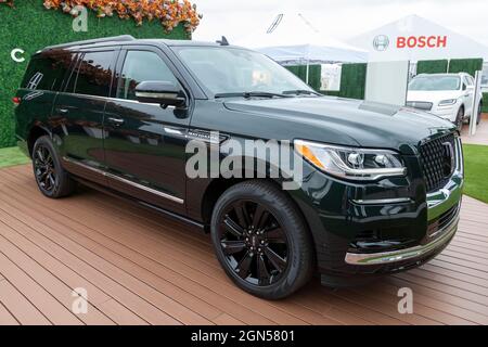 Pontiac, Michigan - der Lincoln Navigator 2022 auf der Auto Show Motor Bella. Motor Bella ist ein Ersatz für die jährliche nordamerikanische Inte Stockfoto