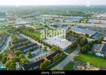 Westlich der Innenstadt Vorort von Houston, Texas in der Ferne Stockfoto