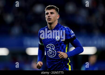 Stamford Bridge, Chelsea, London, Großbritannien. September 2021. EFL Cup Football, Chelsea versus Aston Villa; Mason Mount of Chelsea Kredit: Action Plus Sports/Alamy Live News Stockfoto