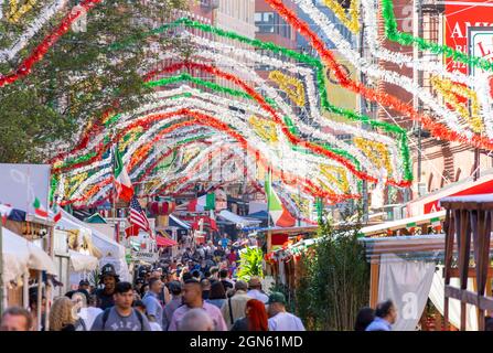 Das 95. Jährliche Fest von San Gennaro ist zurück in Little Italy NYC Stockfoto