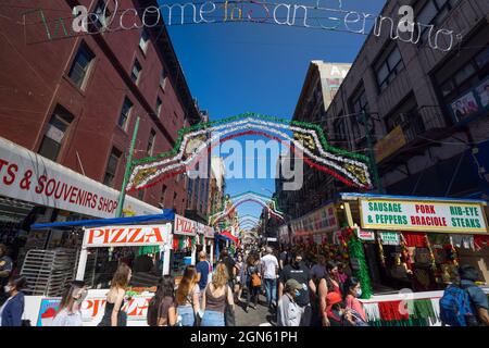 Das 95. Jährliche Fest von San Gennaro ist zurück in Little Italy NYC Stockfoto