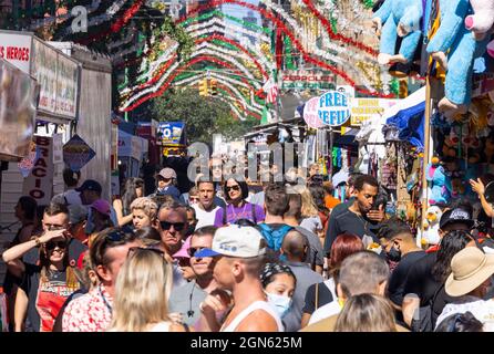 Das 95. Jährliche Fest von San Gennaro ist zurück in Little Italy NYC Stockfoto