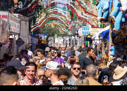 Das 95. Jährliche Fest von San Gennaro ist zurück in Little Italy NYC Stockfoto