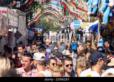 Das 95. Jährliche Fest von San Gennaro ist zurück in Little Italy NYC Stockfoto