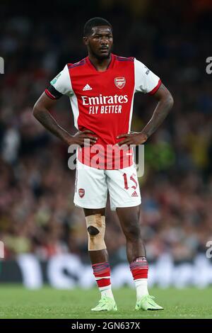 London, Großbritannien. September 2021. Ainsley Maitland-Niles #15 von Arsenal in London, Vereinigtes Königreich am 9/22/2021. (Foto von Arron Gent/News Images/Sipa USA) Quelle: SIPA USA/Alamy Live News Stockfoto