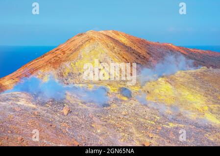 Gran Gratere, Vulcano Island, Äolische Inseln, Sizilien, Italien Stockfoto