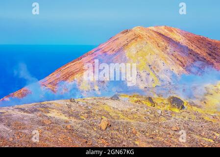 Gran Gratere, Vulcano Island, Äolische Inseln, Sizilien, Italien Stockfoto