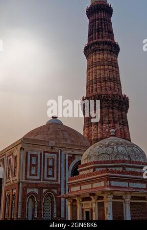 Qutab Minar Complex, Neu-Delhi Stockfoto