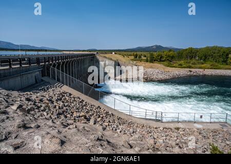 Grand Teton, WY, USA - 5. September 2020: Der Jackson Lake Dam Stockfoto