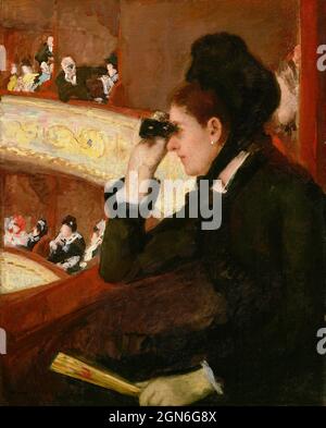 Mary Cassatt Kunstwerk - in der Loge - an der Oper - 1878 Stockfoto