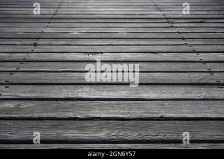 Die Textur der Vintage Outdoor Holzboden Hintergrund Stockfoto