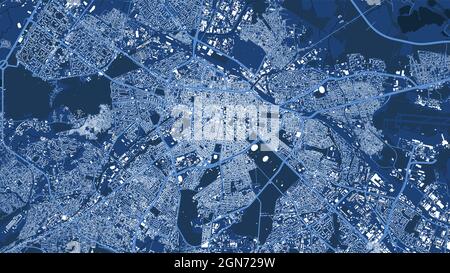 Detailliertes blaues Kartenplakat des Verwaltungsgebiets der Stadt Sofia. Panorama der Skyline. Dekorative Grafik Touristenkarte von Sofia Gebiet. Lizenzfreie vektorgrafik i Stock Vektor