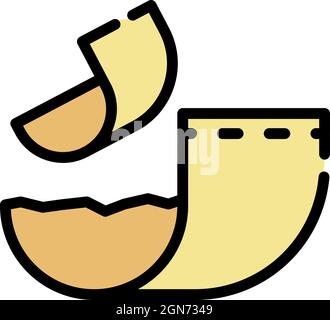 Toilettenpapiersymbol. Umriss Toilettenblatt Vektor Symbol Farbe flach isoliert Stock Vektor