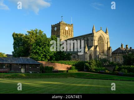 England, Northumberland, Hexham Abbey. Hexham Abbey in der Stadt Hexham, Northumberland, im Nordosten Englands. Stockfoto