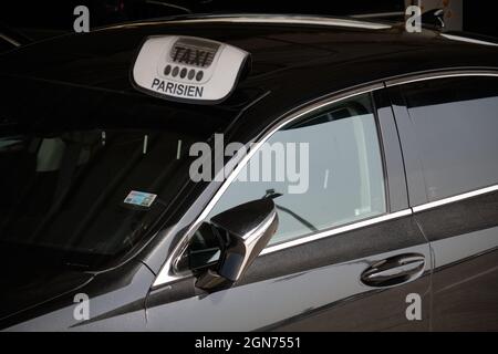 Parisien Taxi. Stockfoto