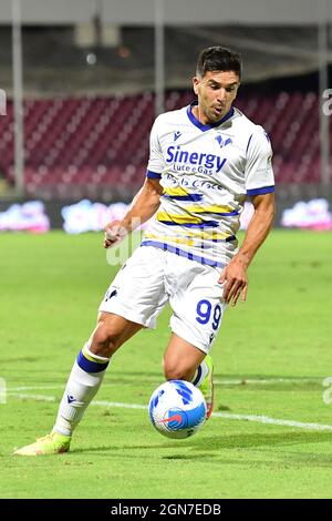 Giovanni Simeone von Hellas Verona während des Spiels der US Salernitana gegen den FC Hellas Verona in der italienischen Fußballserie A in Salerno, Italien, September 22 2021 Stockfoto