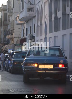 Straßentaxistation in Tetouan Marokko Stockfoto