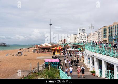 Blick auf Brighton Beach Stockfoto