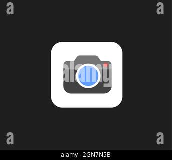 Symbolvektor der Kamera, Vektorgrafik des Kamerlogos Stock Vektor