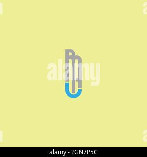 Letter ab oder BA modernes Logo-Design mit Lächeln Stock Vektor