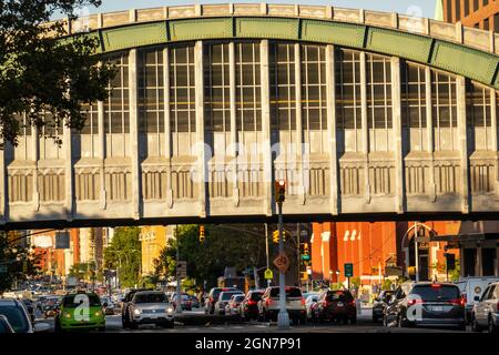 U-Bahn-Brücke der 4. Avenue in Park Slope Brooklyn NYC Stockfoto