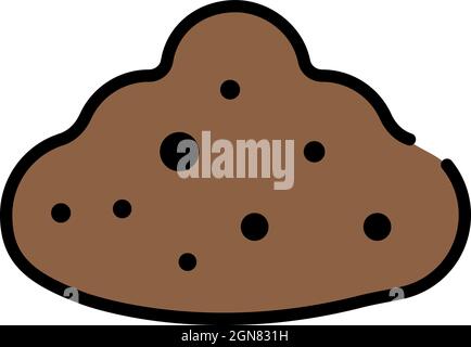 Humus-Symbol. Kontur Humus Vektor Symbol Farbe flach isoliert Stock Vektor