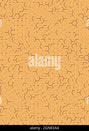 Computer-generierte Hexagon Tile Verbindung Kunst Hintergrund Design Illustration Stock Vektor