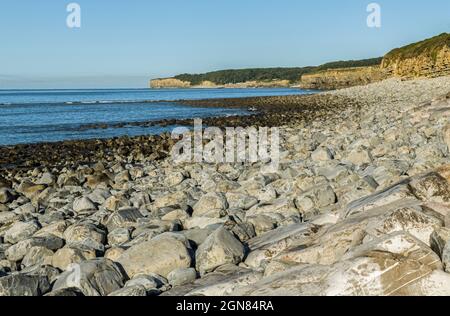 Llantwit Major Beach an der Glamorgan Heritage Coast South Wales Stockfoto