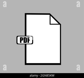 pdf-Dokumentsymbol, Vektordarstellung Stock Vektor