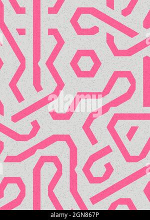 Computer-generierte Hexagon Tile Verbindung Kunst Hintergrund Design Illustration Stock Vektor