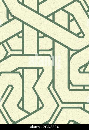 Computer-generierte Hexagon Tile Verbindung Kunst Hintergrund Design Illustration Stock Vektor