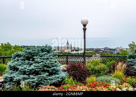 Downtown St. Paul von der High Bridge aus überblicken Stockfoto