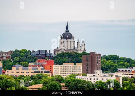Downtown St. Paul von der High Bridge aus überblicken Stockfoto