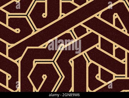 Computer-generierte Hexagon Tile Verbindung Kunst Hintergrund Design Illustration Stock Vektor