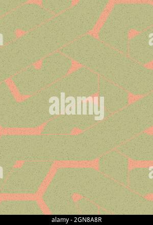 Computer-generierte Hexagon Tile Verbindung Kunst Hintergrund Design Illustration Stock Vektor