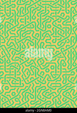 Computer-generierte Hexagon Tile Verbindung Kunst Hintergrund Design Illustration Stock Vektor